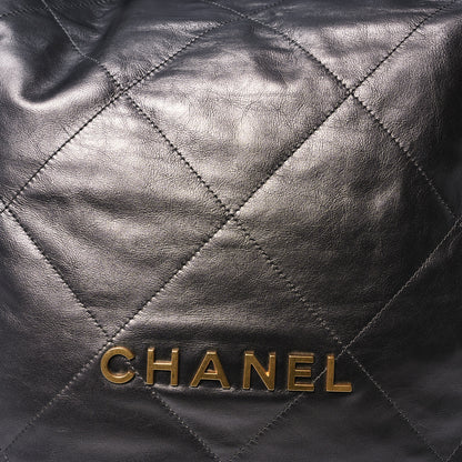 Chanel Shiny Calfskin Quilted Large Chanel 22 Grey 10 of 15