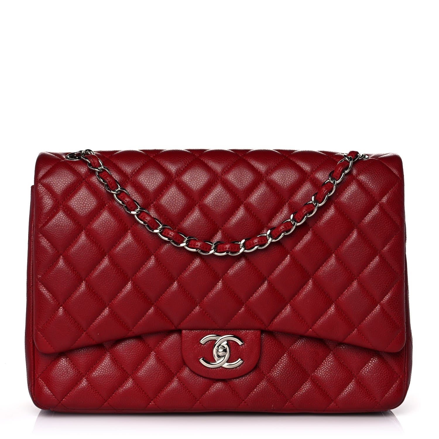 Chanel Caviar Quilted Maxi Double Flap Red 1 of 11