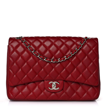 Chanel Caviar Quilted Maxi Double Flap Red 1 of 11