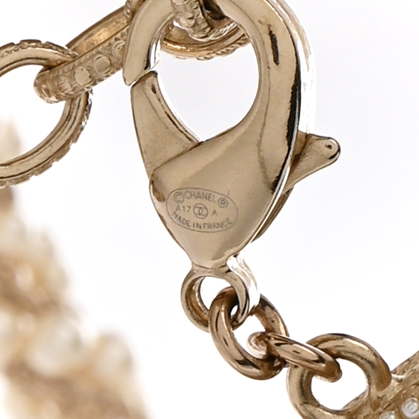 Pearl CC Long Multistrand Necklace Gold