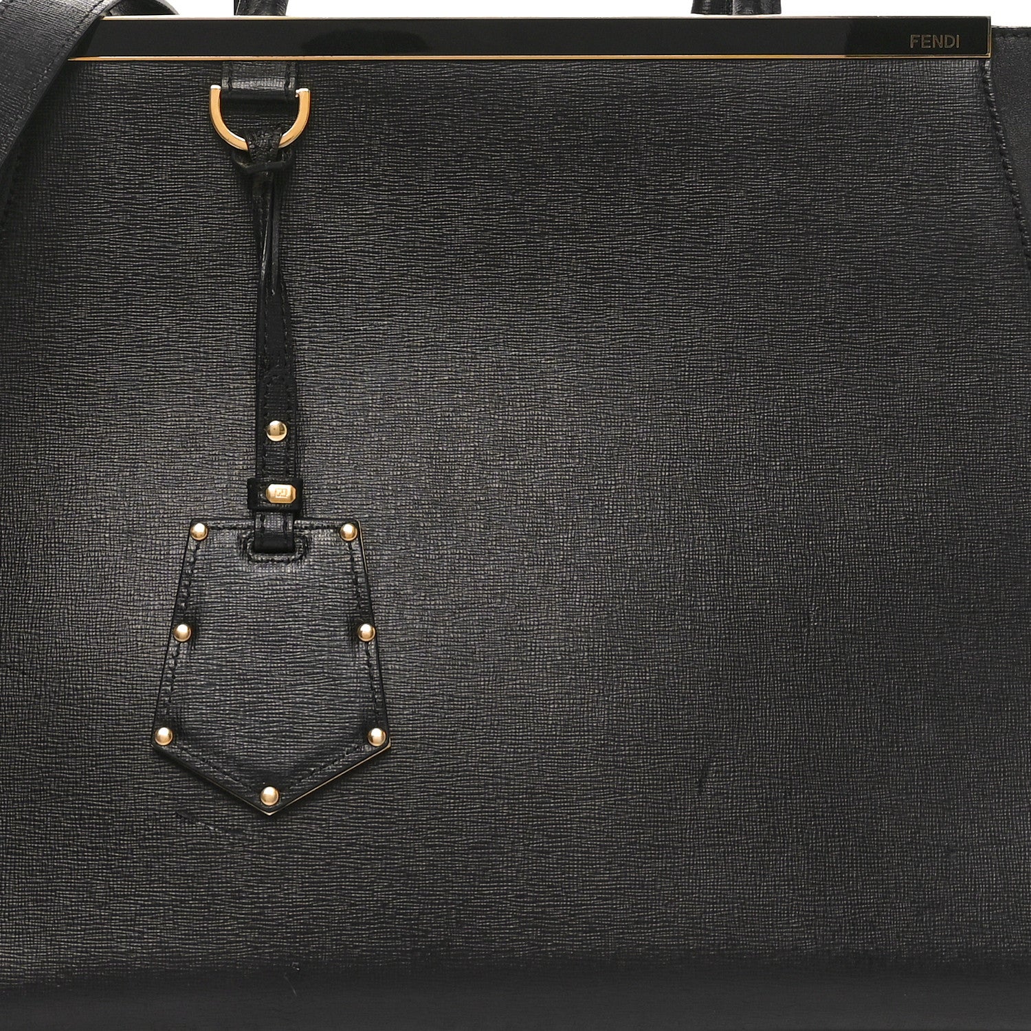 Fendi Vitello Elite Regular 2Jours Tote Black 7 of 9
