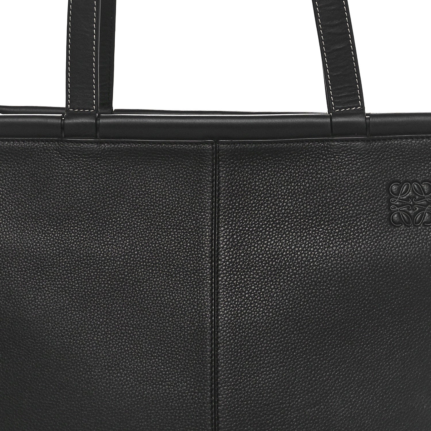 Loewe Grained Calfskin Small Cushion Tote Black 7 of 9
