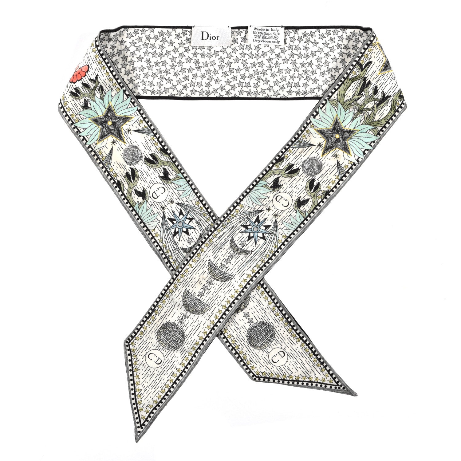 Christian Dior Silk La Lune Mitzah Scarf 1 of 3