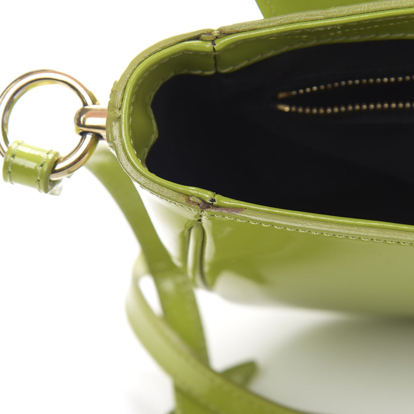 Patent Small Leigh Crossbody Bag Lemon Green