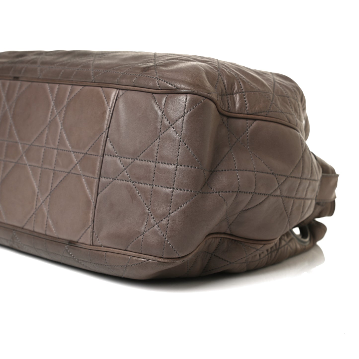 Lambskin Cannage Drawstring Bag Bronze