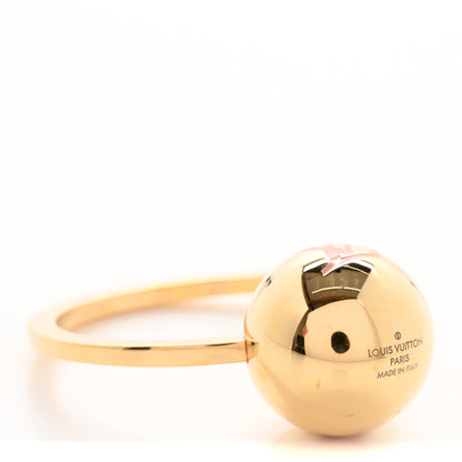 Louis Vuitton Sphere Key Ring Gold Rose Ballerine 3 of 5
