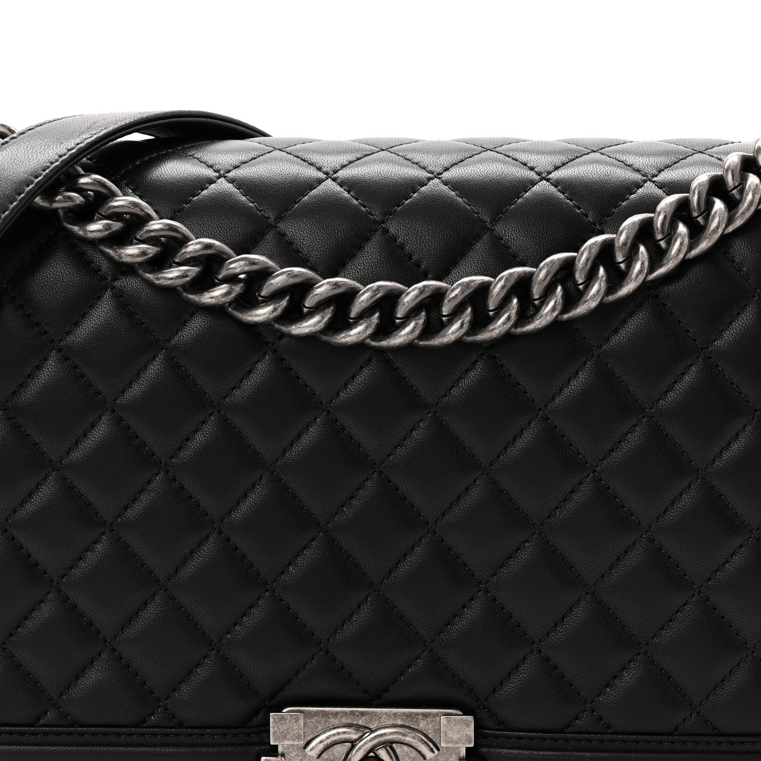 Chanel Lambskin Quilted New Medium Boy Flap Black 8 of 10