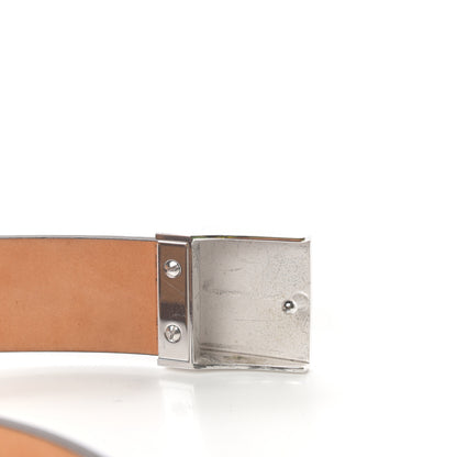 Louis Vuitton Damier Ebene LV Paris Buckle Belt 80 32 Silver 6 of 8