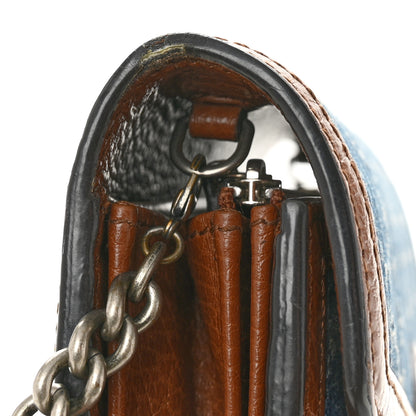 Gucci New Denim GG Monogram Dollar Calfskin Enamel Mini Dionysus Chain Wallet Blue Tea Cuir Epilog Electric Blue 13 of 14