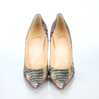 Christian Louboutin Glitter Sirene Pigalle Follies 100 Pumps 42 Gold 2 of 8