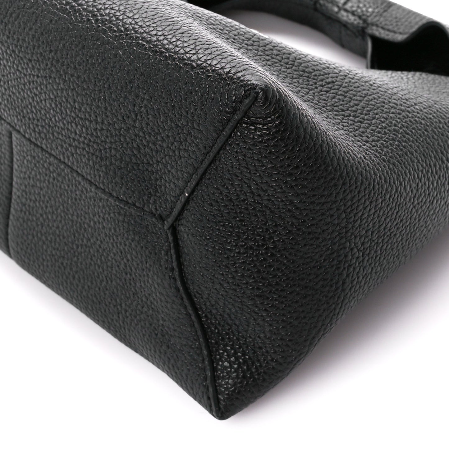 Grained Calfskin Mini The Sack Bag Black