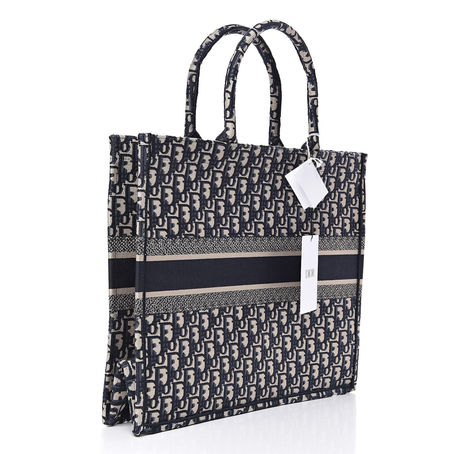 Oblique Book Tote Blue Multicolor