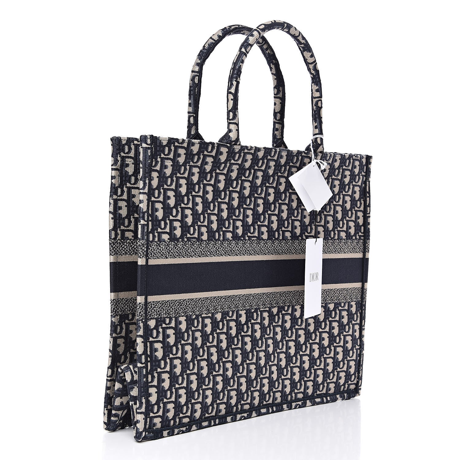 Christian Dior Oblique Book Tote Blue Multicolor 3 of 10