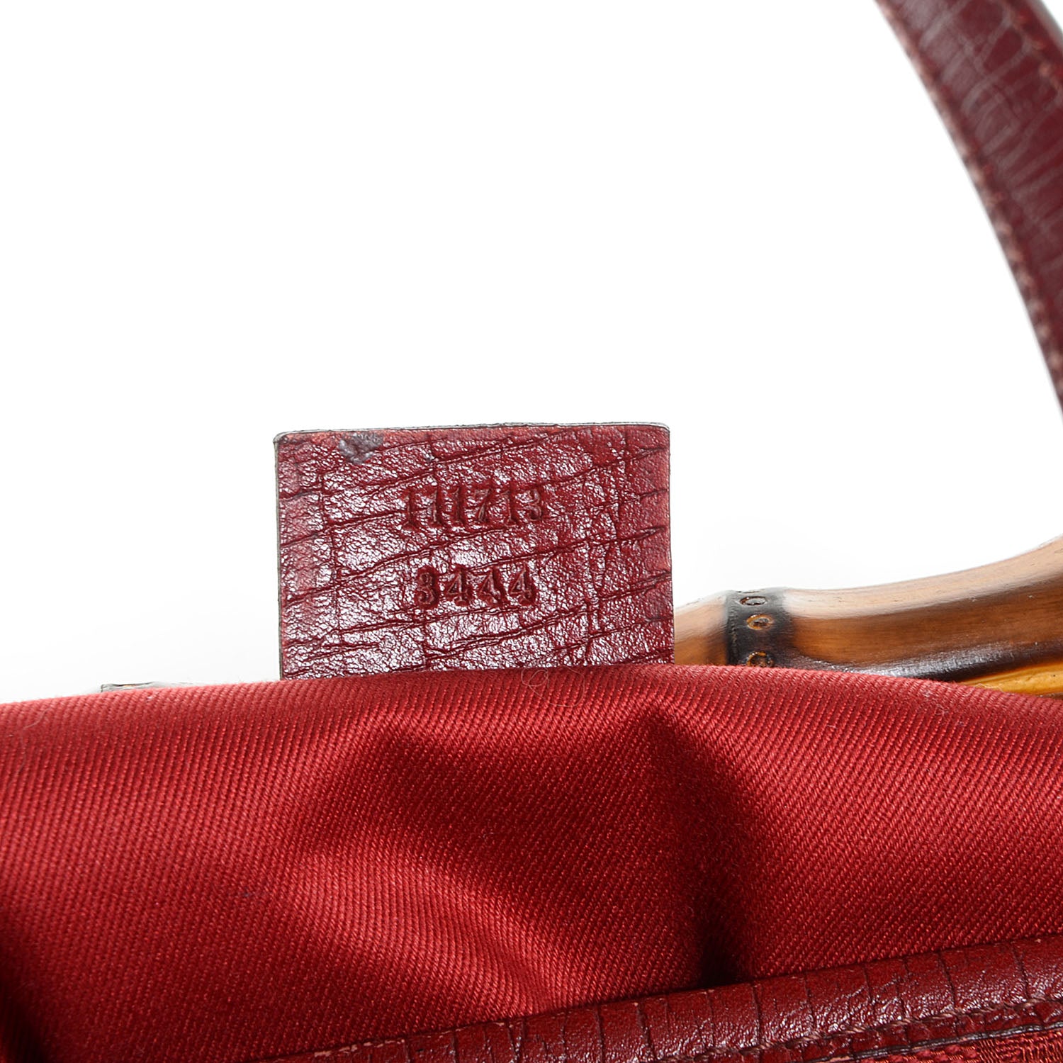 Gucci Monogram Bamboo Bullet Satchel Red 6 of 7