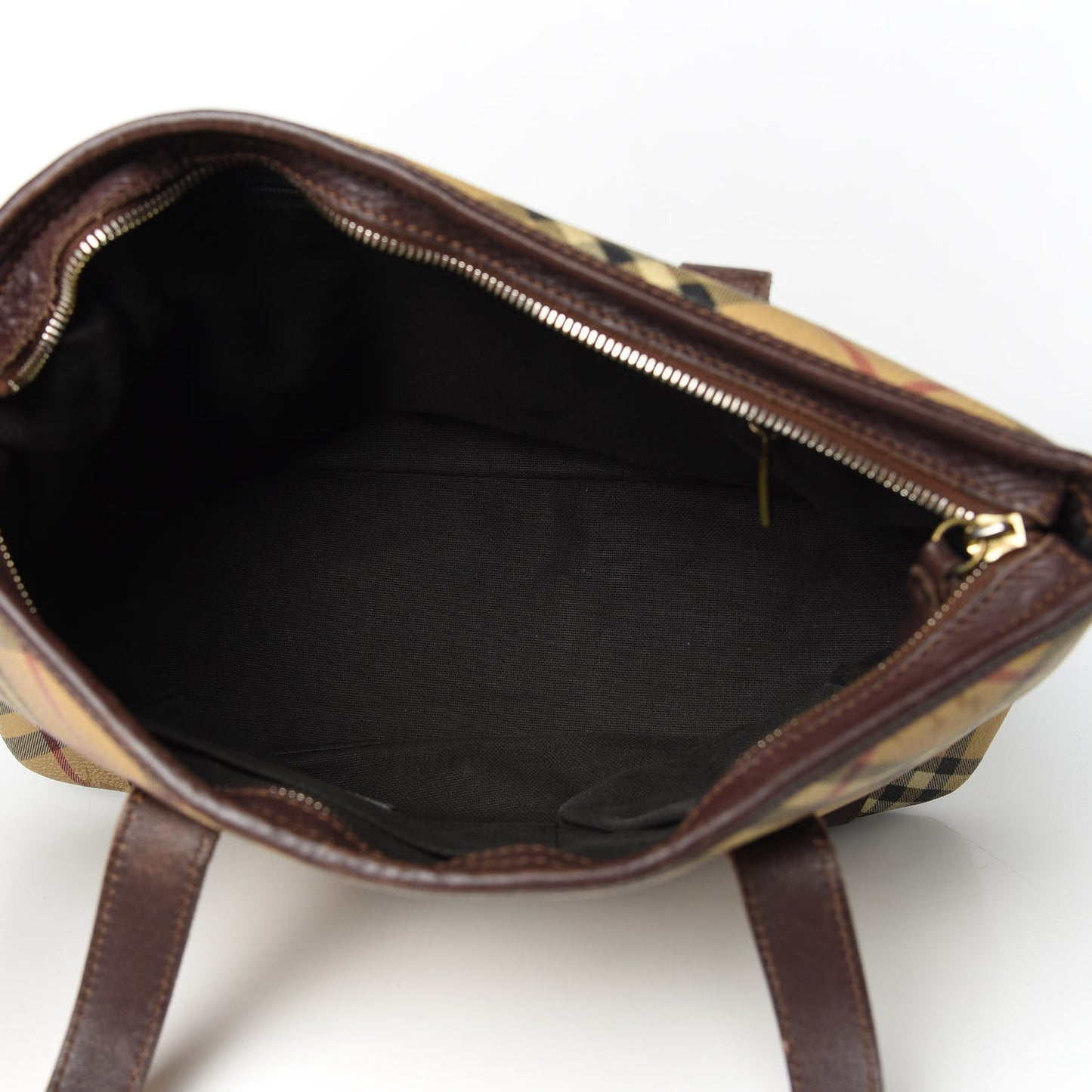 Haymarket Check Studded Tote Bag Chocolate