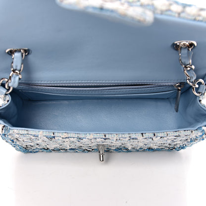 Chanel Tweed Braid Mini Flap Blue White Navy 5 of 11