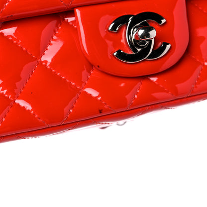 Chanel Patent Calfskin Quilted Mini Rectangular Flap Red 15 of 15
