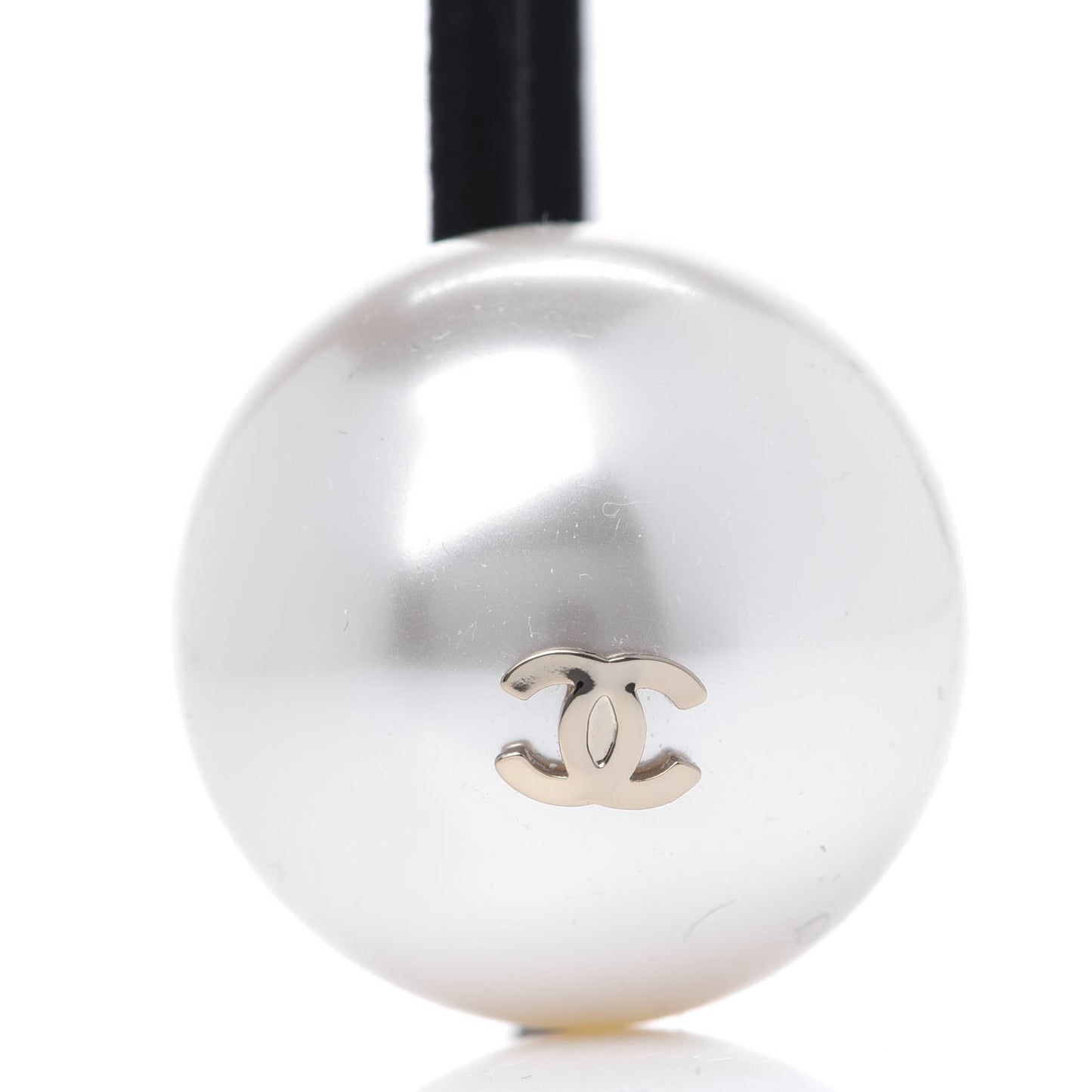Pearl CC Hair Tie Black White