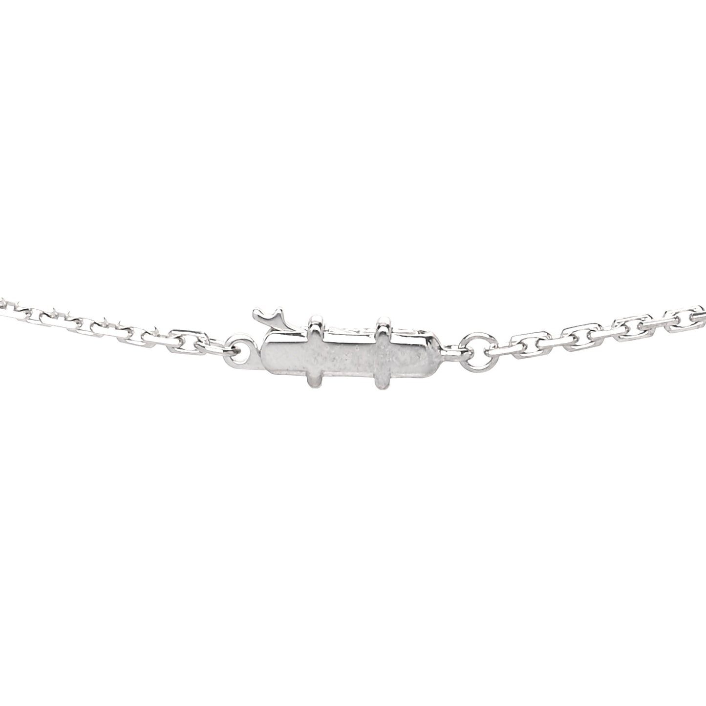 18K White Gold Diamond LOVE Paved Necklace