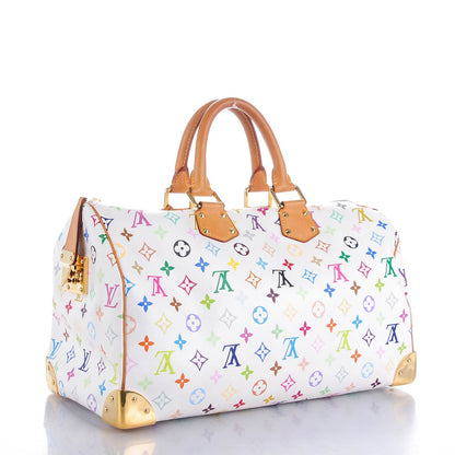 Louis Vuitton Monogram Multicolor Speedy 40 White 3 of 8