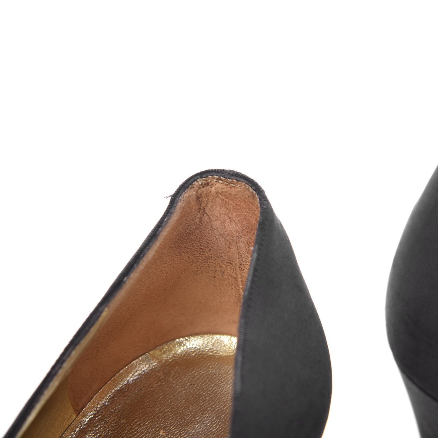 Grosgrain Cap Toe Pumps 37.5 Black