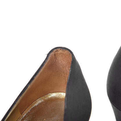 Chanel Grosgrain Cap Toe Pumps 37.5 Black 14 of 19