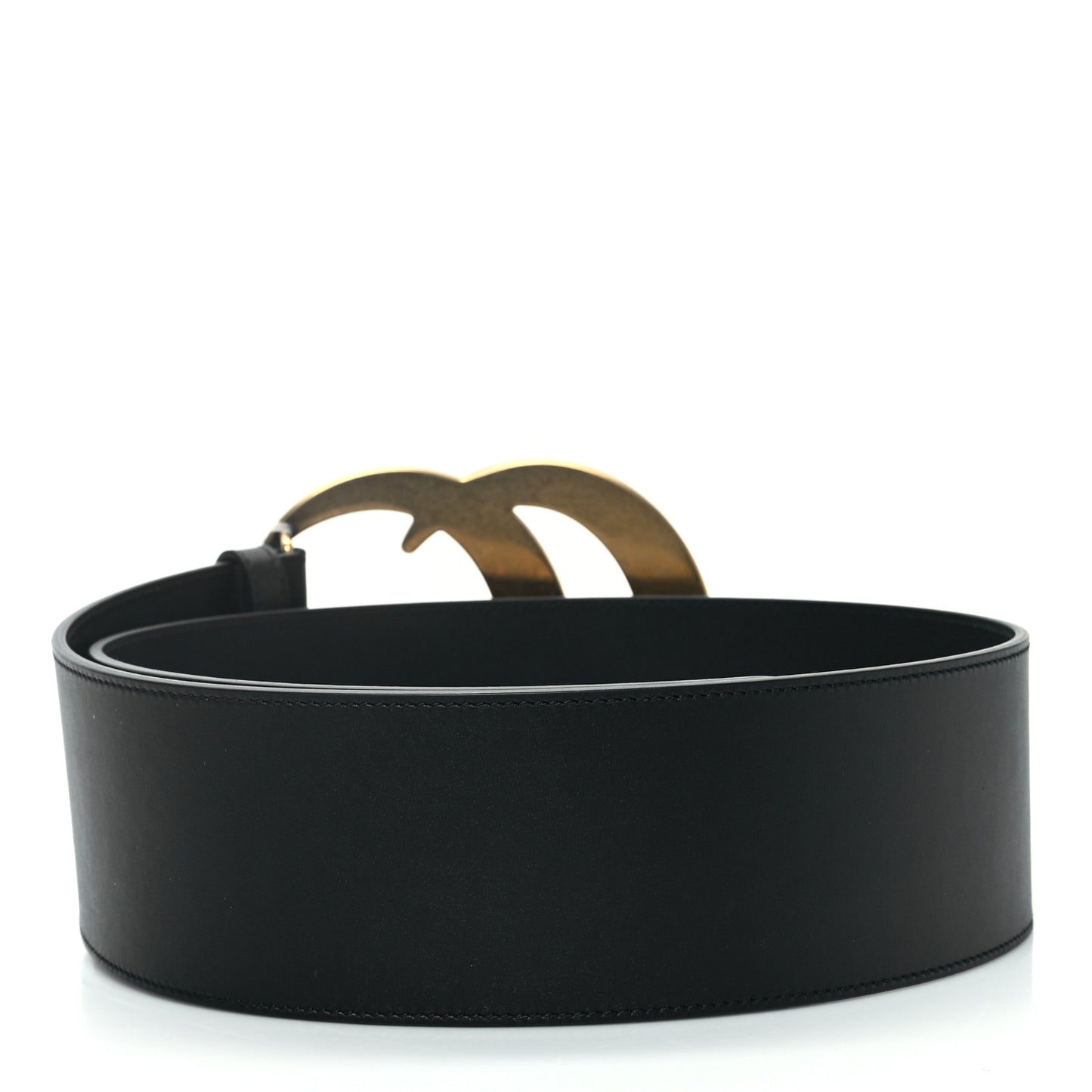 Calfskin Double G Wide Belt 90 36 Black