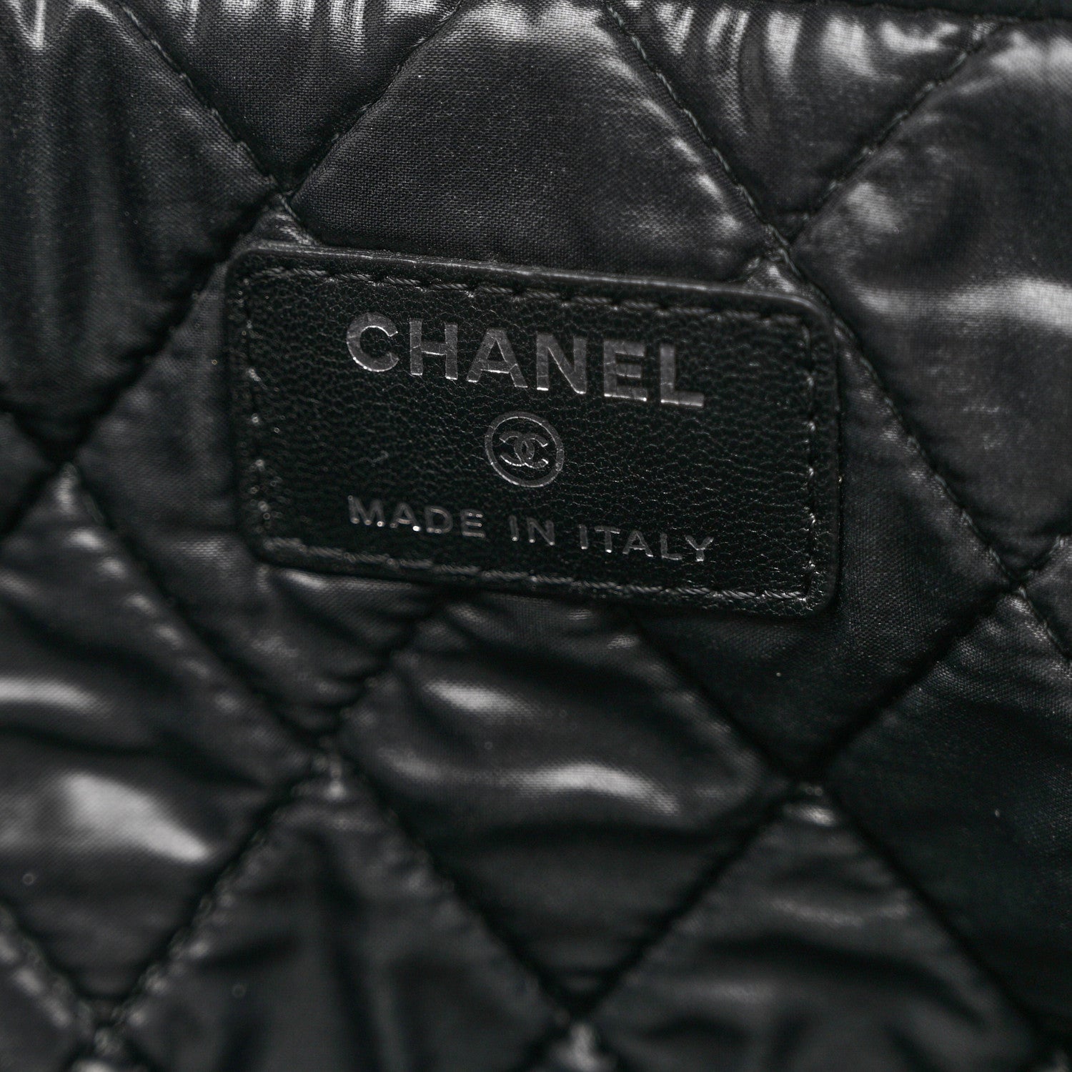 Chanel Lambskin Quilted Large Cosmetic Case Black 6 of 7