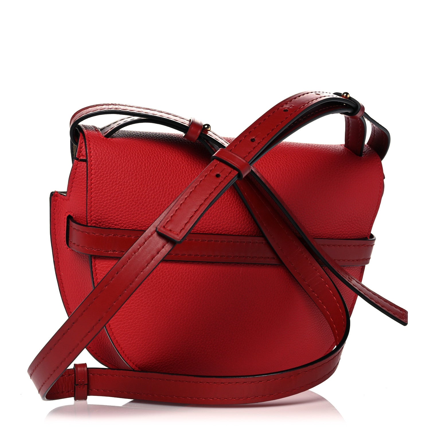 Loewe Grained Calfskin Small Gate Crossbody Bag Scarlet Burnt Red 3 of 12