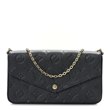 Louis Vuitton Empreinte Pochette Felicie Chain Wallet Black 1 of 11