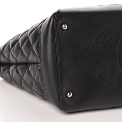 Chanel Calfskin Quilted Small Easy Shopping Tote Black 11 of 13