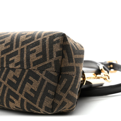 Fendi Shiny Nappa Fabric Jacquard FF 1974 Midi Fendi Tobacco Moro Ebano 10 of 10