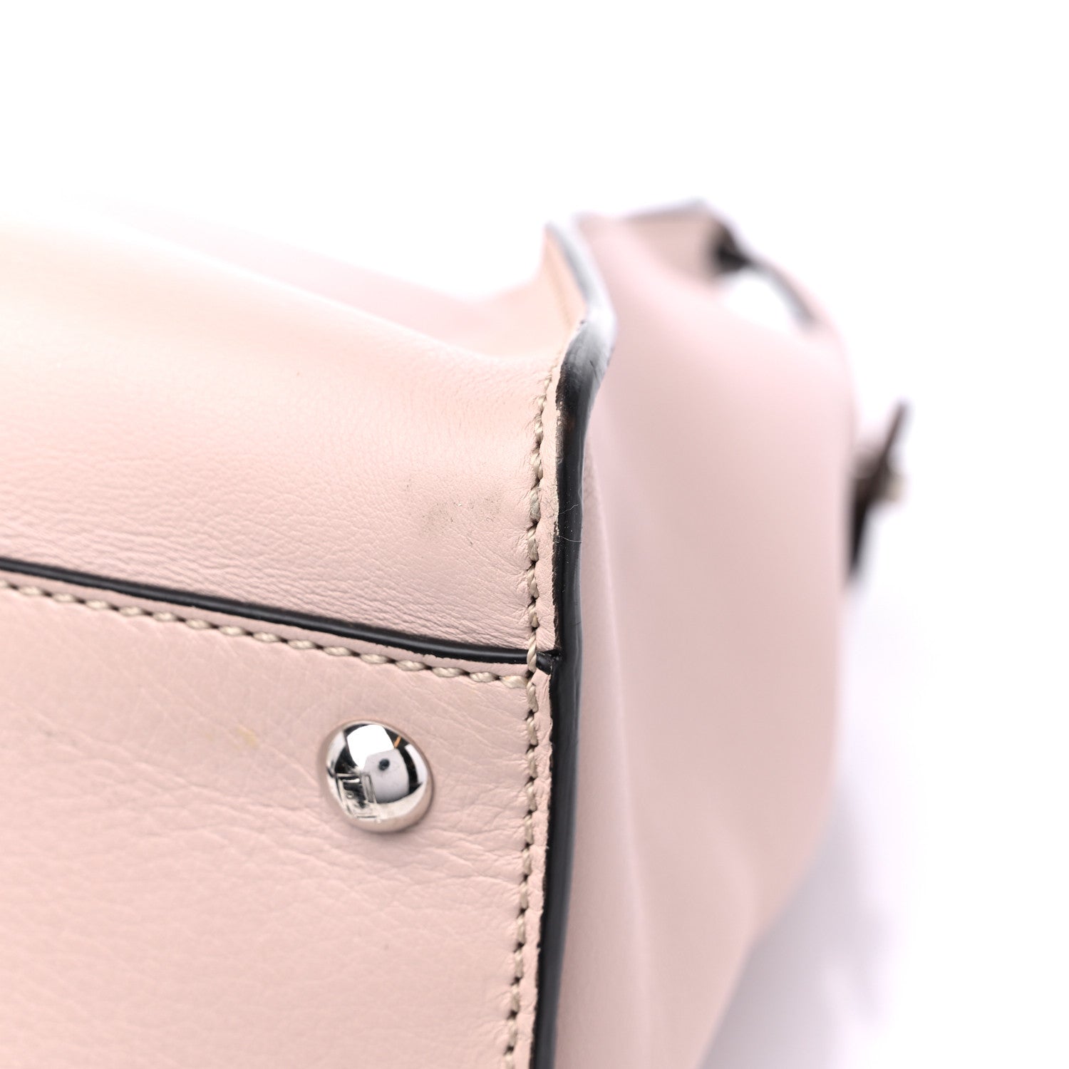 Fendi Vitello Seta Shiny Nappa Medium Peekaboo Iconic Satchel Soap Opale 11 of 13