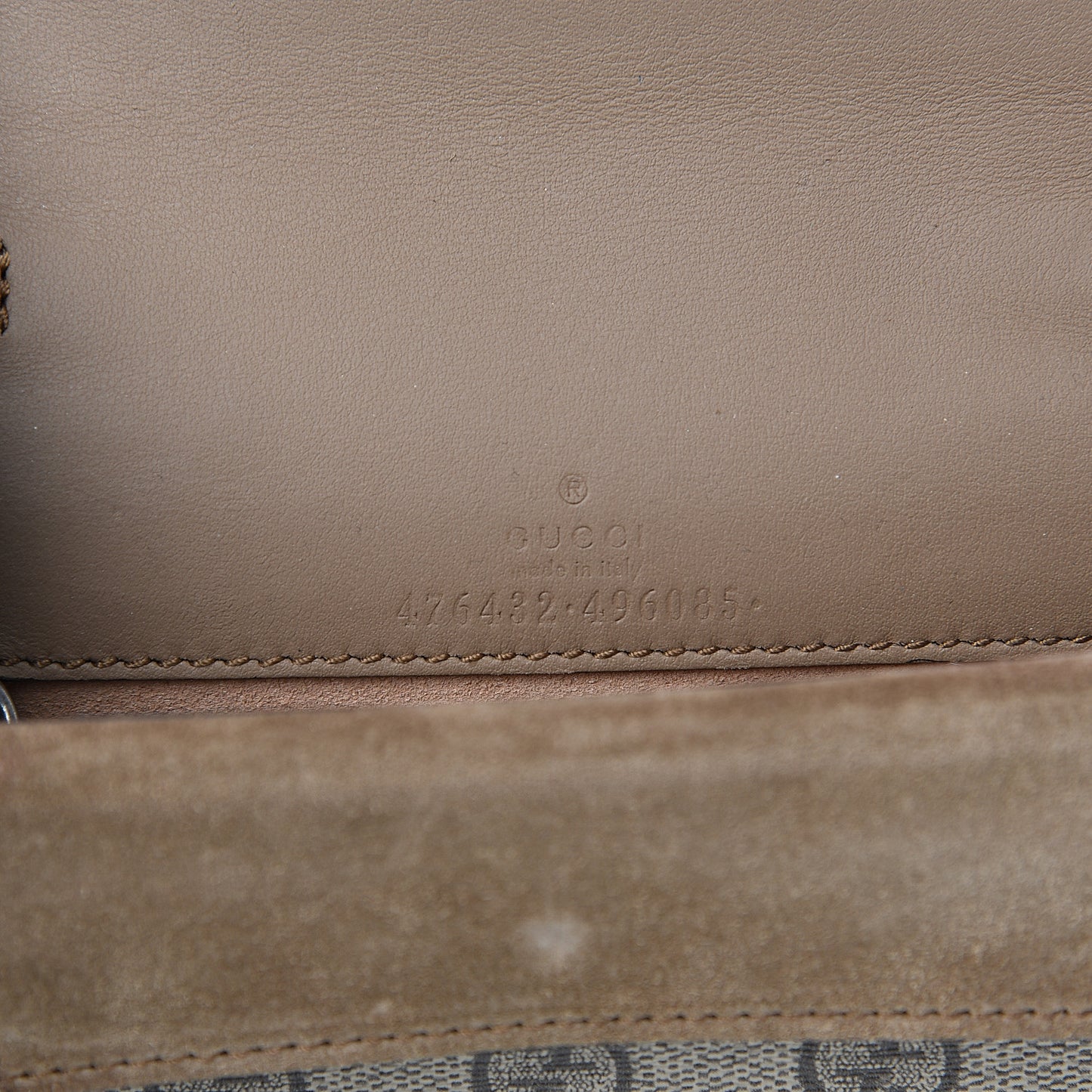 GG Supreme Monogram Super Mini Dionysus Shoulder Bag Taupe