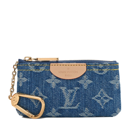 Louis Vuitton Monogram Denim Key Pouch Denim Blue 1 of 8