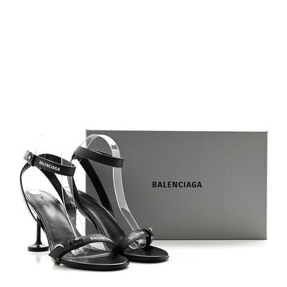Balenciaga Calfskin Logo Afterhour 90mm Sandal 38 Black 9 of 9