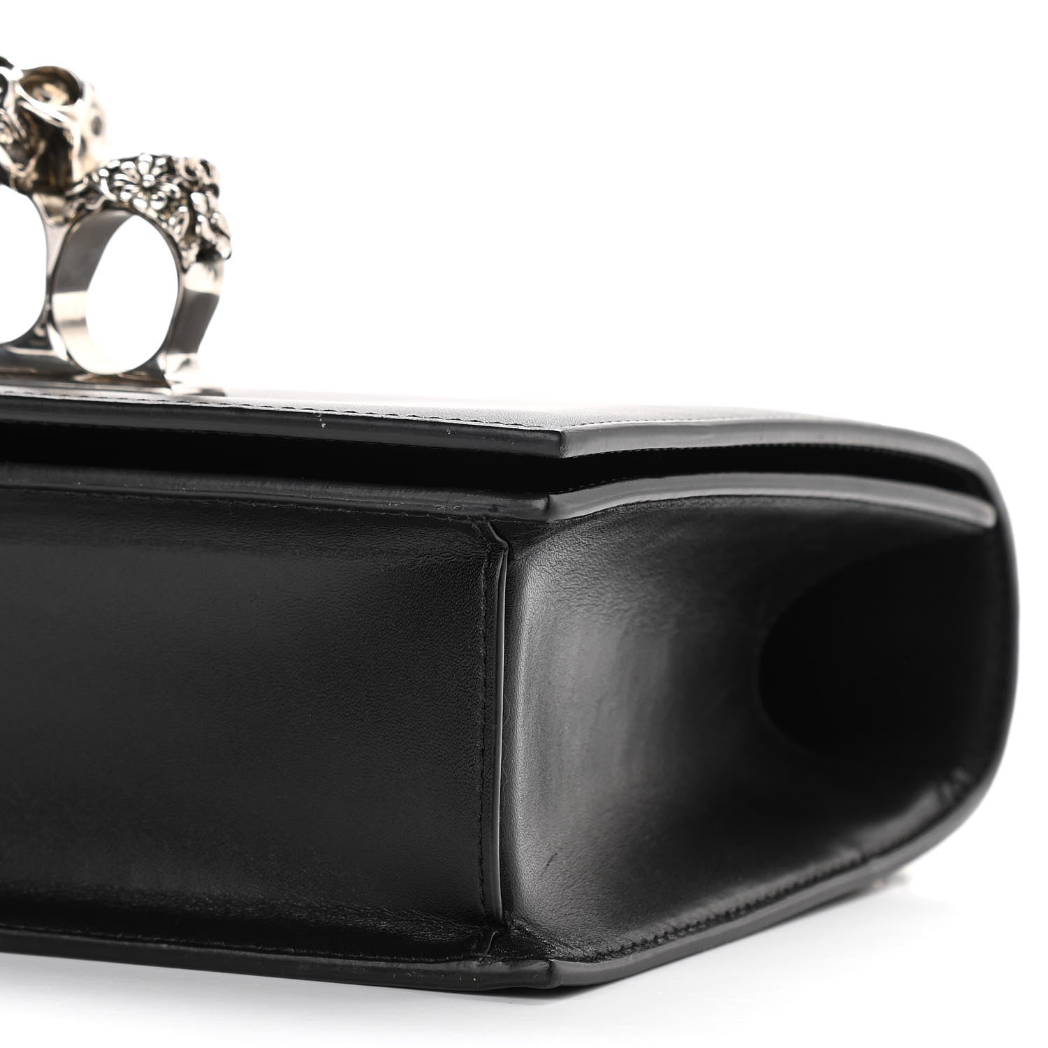 Alexander McQueen Calfskin Knuckle Shoulder Bag Black 8 of 11
