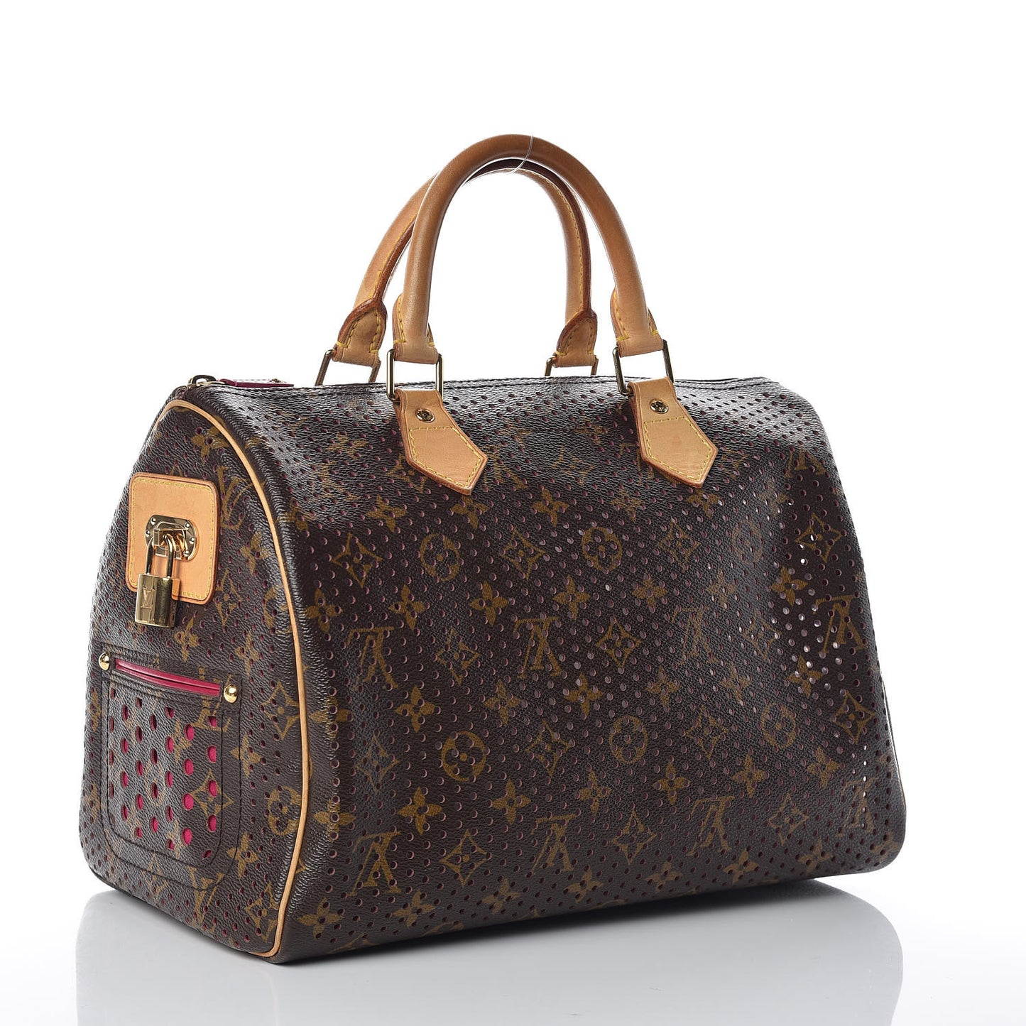 Monogram Perforated Speedy 30 Fuchsia