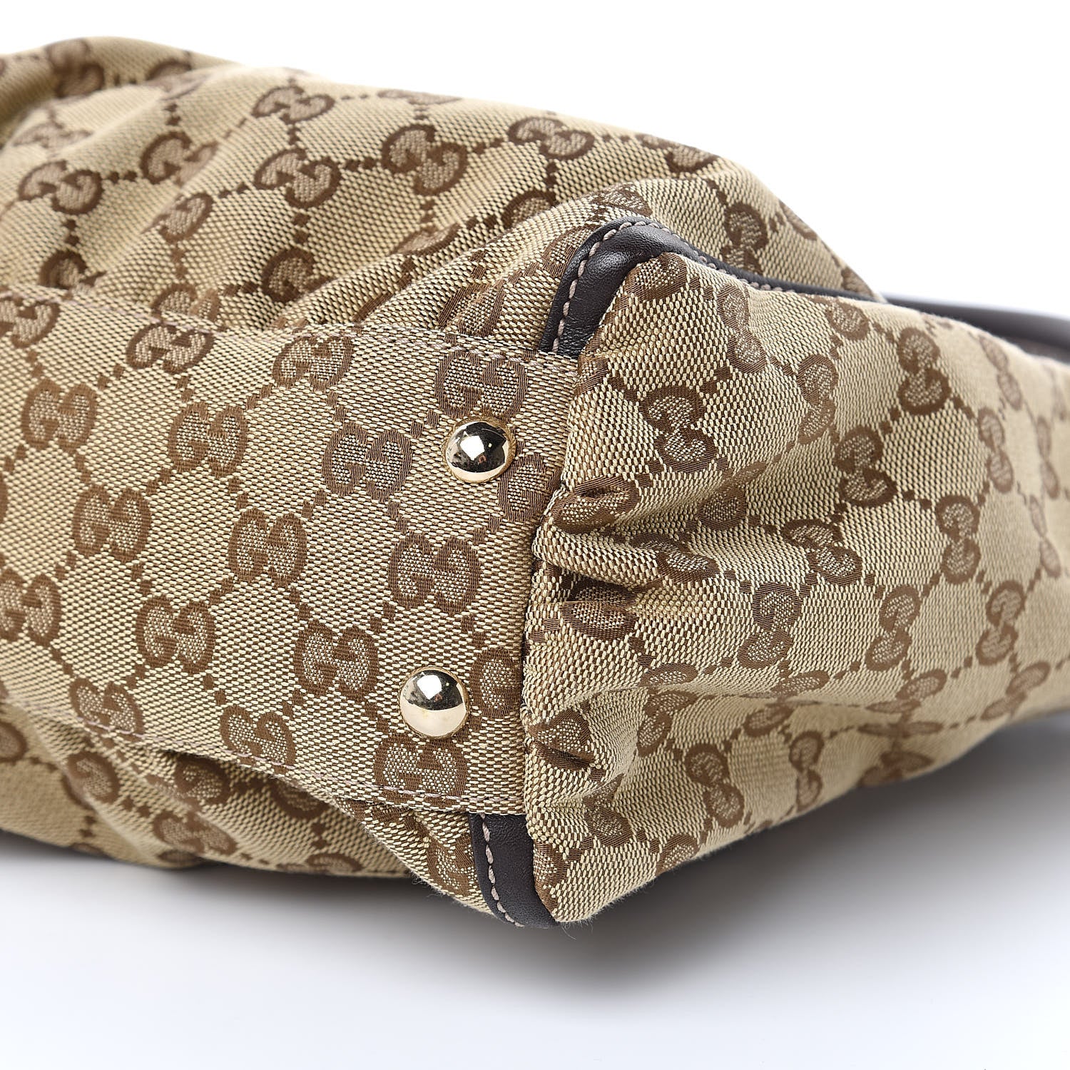 Gucci Monogram D Gold Tote Dark Brown 9 of 14
