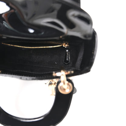 Christian Dior Patent Cannage Mini Lady Dior Black 5 of 9