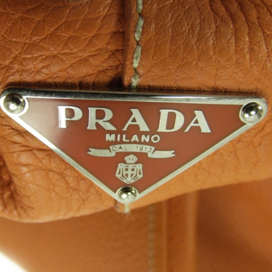 Prada Vitello Daino Tote Orange 11 of 11
