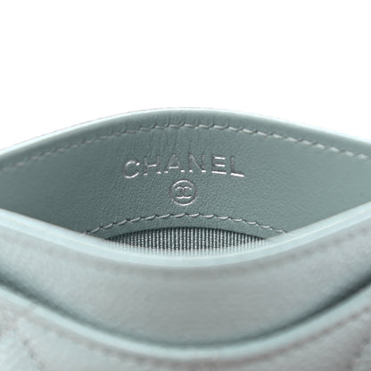 Chanel Caviar Quilted Card Holder Light Blue 6 of 9