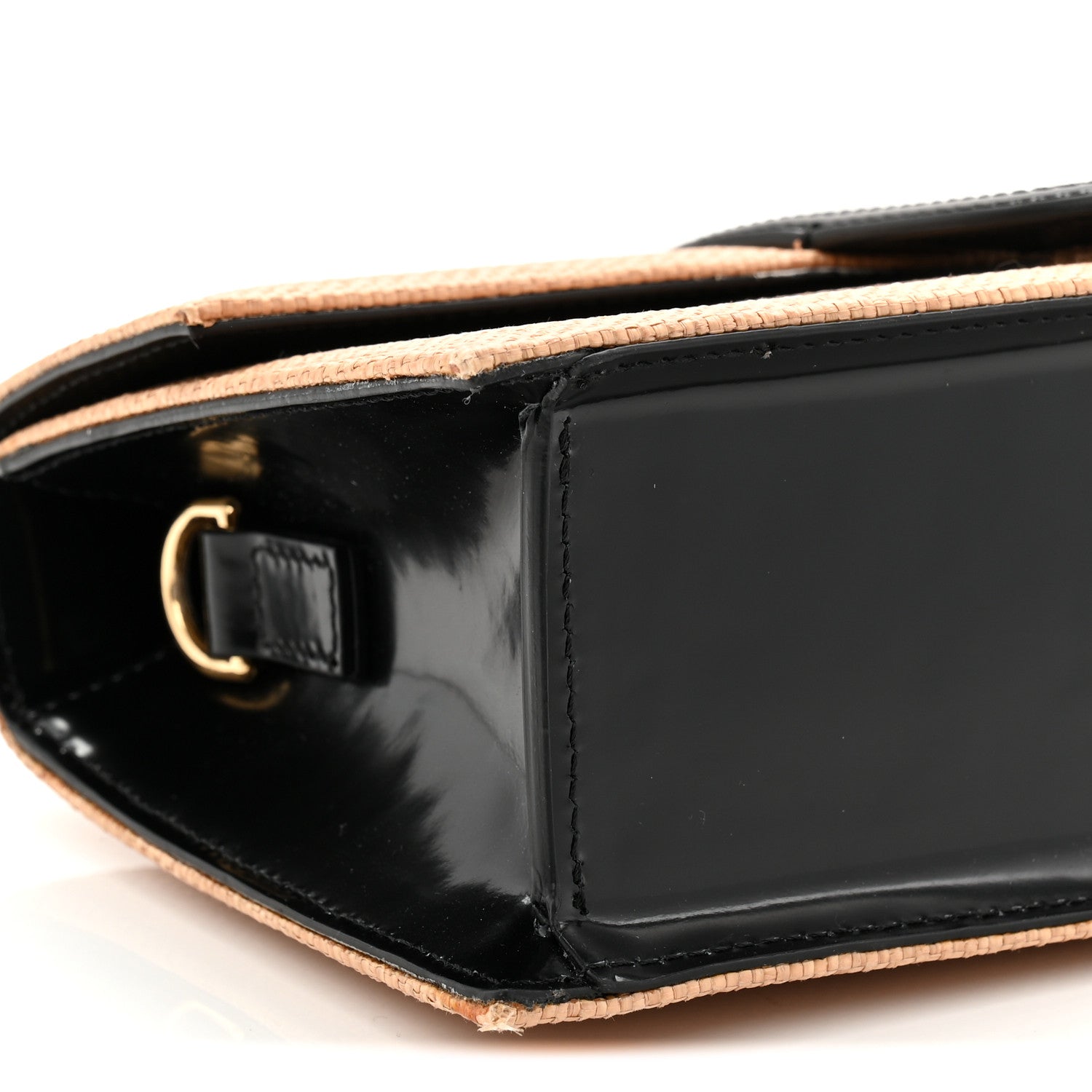 Jacquemus Raffia Smooth Calfskin Le Grand Bambino Natural Dark Brown 8 of 9