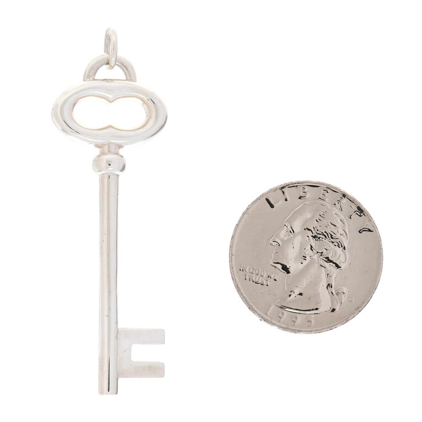 Sterling Silver Oval Key Pendant