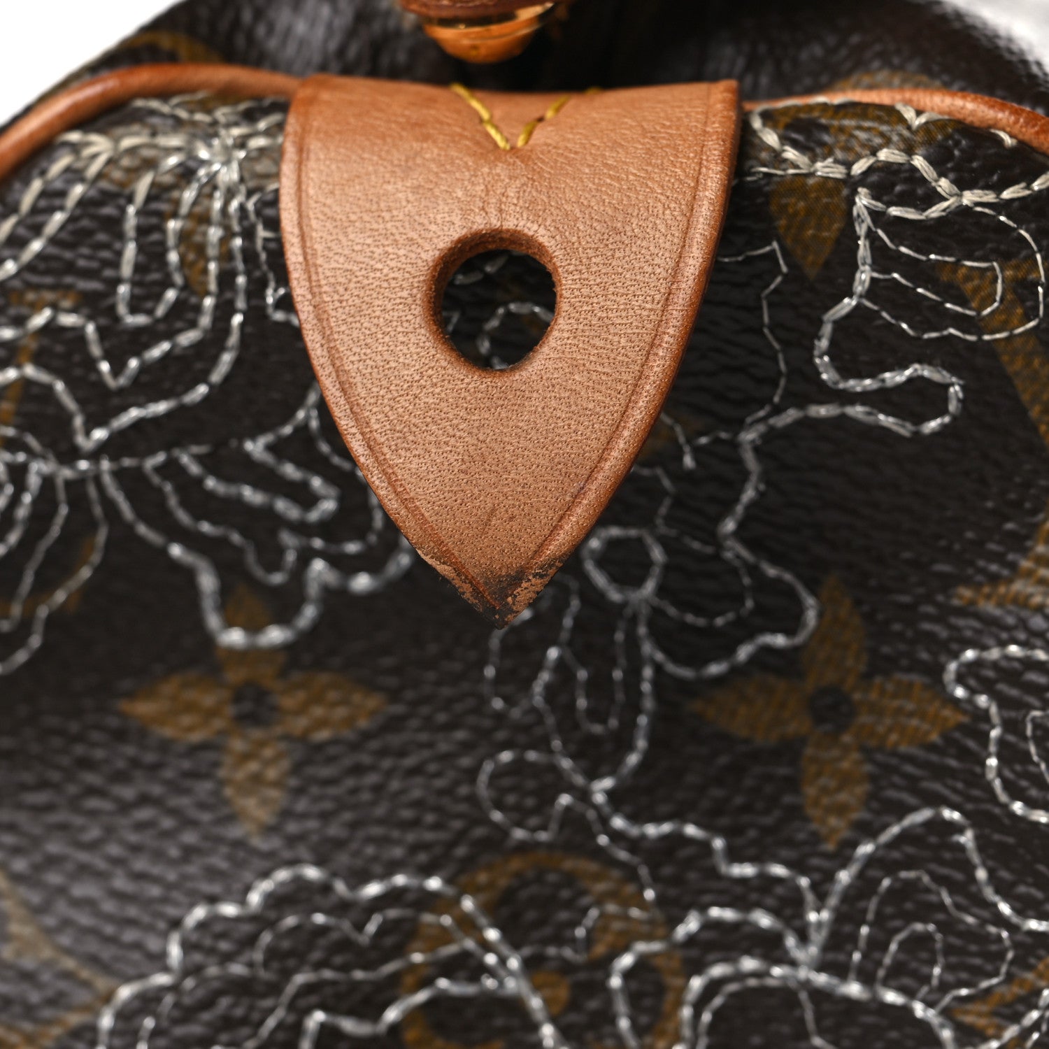 Louis Vuitton Monogram Dentelle Speedy 30 Silver 9 of 9