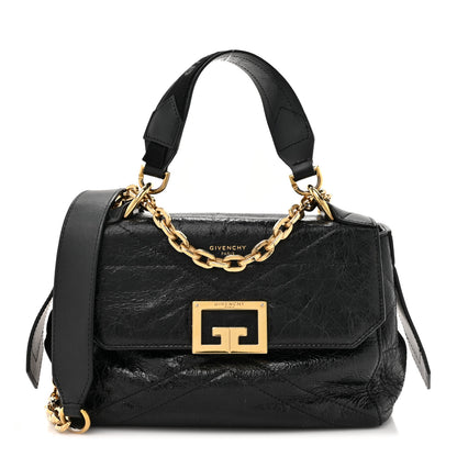 Givenchy Creased Patent Calfskin Small ID Flap Black 1 of 11