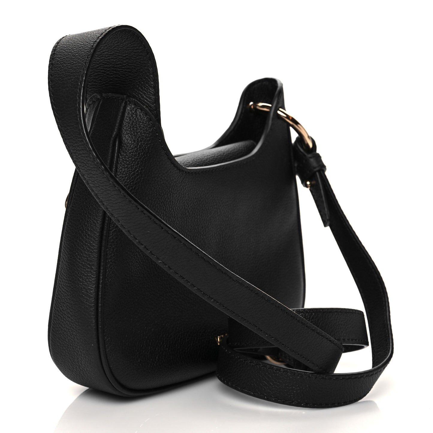 Calfskin La Medusa Small Chain Hobo Bag Black