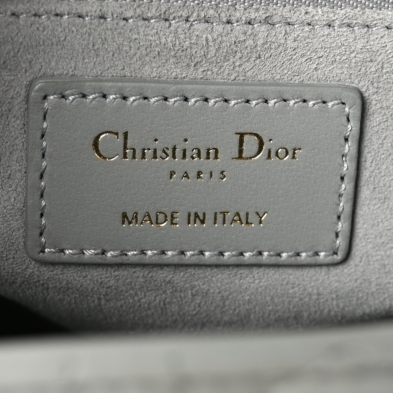 Christian Dior Lambskin Cannage Large Lady Dior Stone Grey 6 of 10