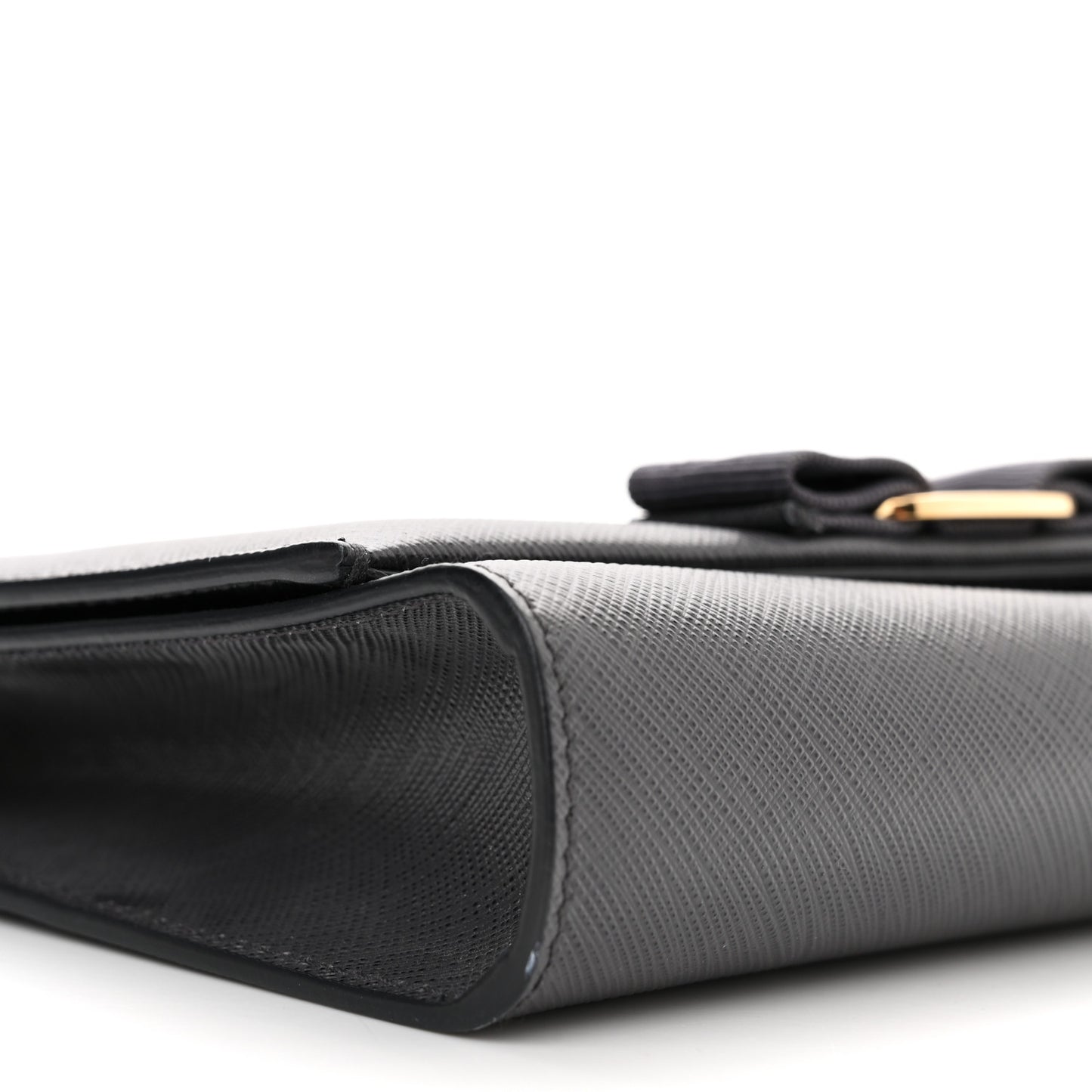 Printed Calfskin Ginny Shoulder Bag Dark Grey
