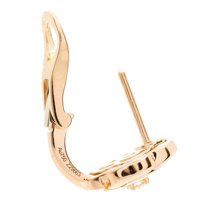 Chanel 18K Rose Gold Diamond Extrait de Camelia Earrings 4 of 5